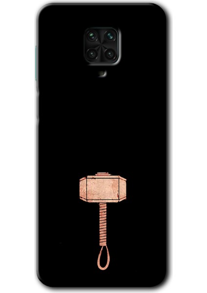 Redmi Note 9s Kılıf Hd Desen Baskılı Arka Kapak + Esnek Nano Cam - Thor Çekiç