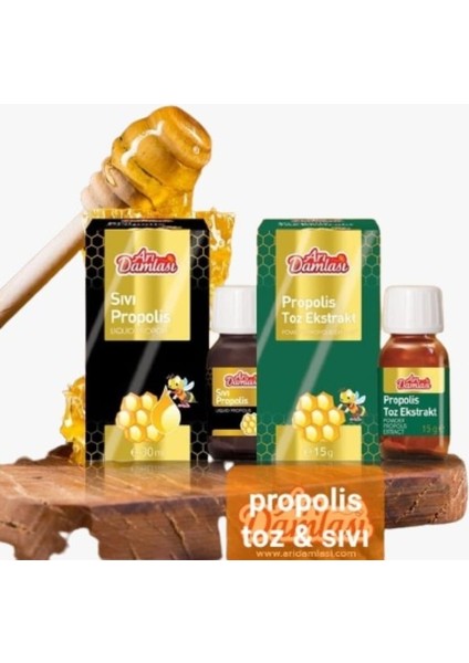 Propolis Toz Extrakt 15GR & Propolis Sıvı 30 ml