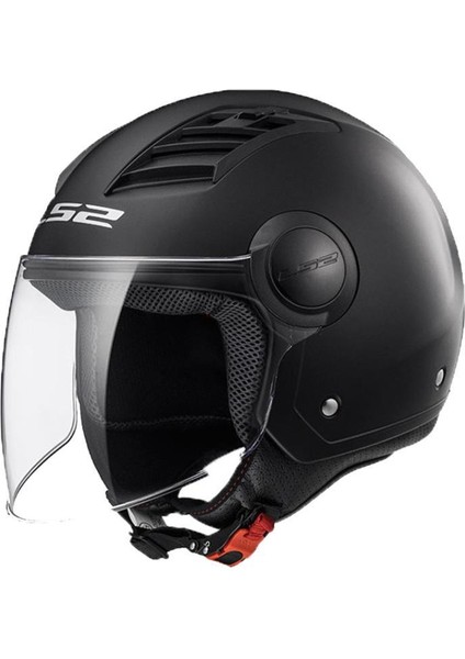 OF562 Airflow Mat Siyah Motosiklet Kaskı