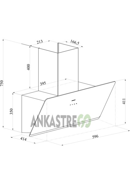 CS5343B01 - 3457 Soho 60 Siyah Cam Ankastre Set