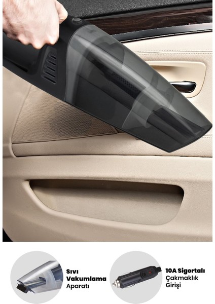 GM-7554 Automax Araç Tipi Elektrik Süpürgesi - Siyah