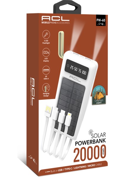 PW60 LED Fenerli Powerbank