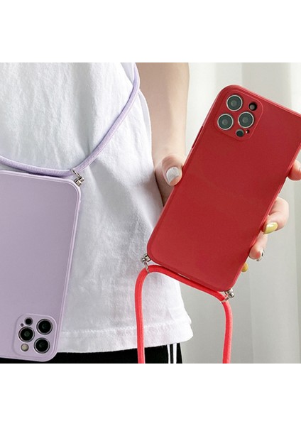 Samsung Galaxy M14 ile Uyumlu Ipli Boyun Askılı Silikon Kılıf Kadife Iç Yüzeyli Epiphany Kılıf Siyah modelleri