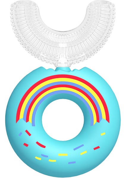 Saf Manuel Çocuk U-Şekilli Diş Fırçası Silikon Bebek Ağzı U-Şekilli Diş Fırçası Seti ile (Yurt Dışından)