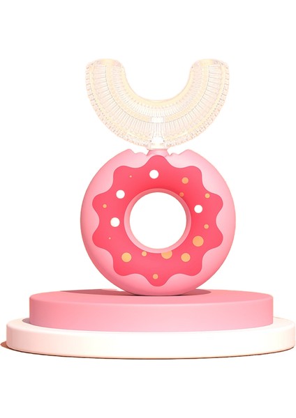 Saf Manuel Çocuk U-Şekilli Diş Fırçası Silikon Bebek Ağzı U-Şekilli Diş Fırçası Seti ile (Yurt Dışından)