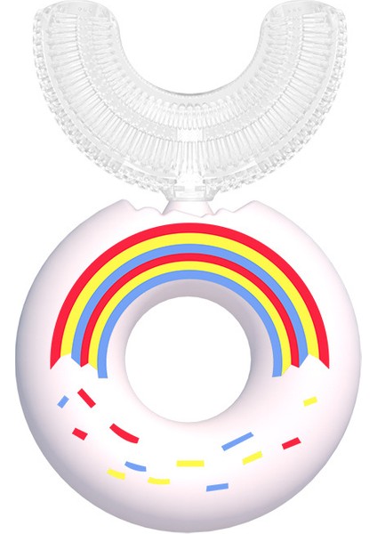 Saf Manuel Çocuk U-Şekilli Diş Fırçası Silikon Bebek Ağzı U-Şekilli Diş Fırçası Seti ile (Yurt Dışından)