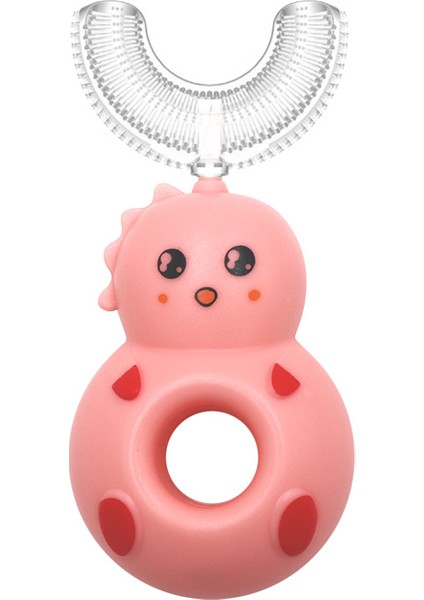 Saf Manuel Çocuk U-Şekilli Diş Fırçası Silikon Bebek Ağzı U-Şekilli Diş Fırçası Seti ile (Yurt Dışından)