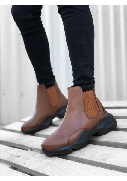 BA0444 Bağcıksız Rahat Yüksek Taban Taba Erkek Spor Yarım Bilek Bot fiyatları