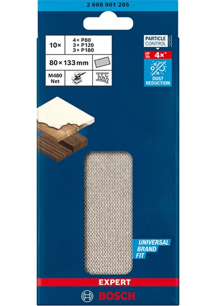 Expert M480 Zımpara Ağı Seti 80 x 133 mm 10 Parça