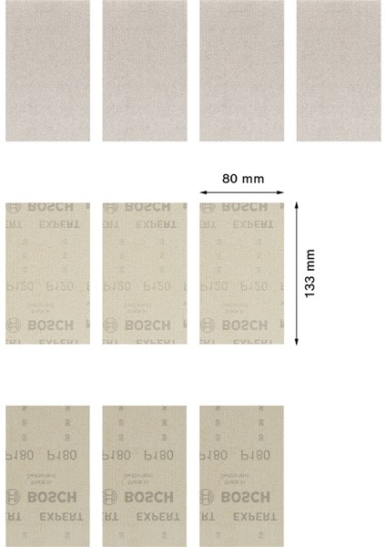 Expert M480 Zımpara Ağı Seti 80 x 133 mm 10 Parça