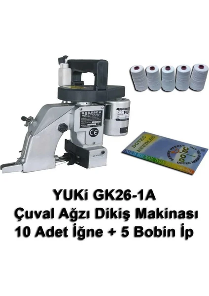 GK26-1A Çuval Ağzı Dikiş Makinası + 10 Adet Iğne + 5 Bobin Ip