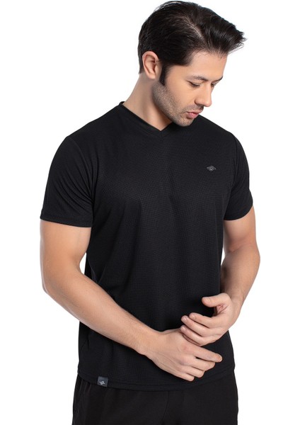 V Yaka Erkek Spor T-Shirt - 7136