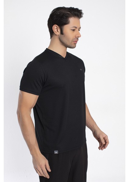 V Yaka Erkek Spor T-Shirt - 7136