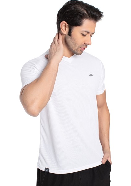 V Yaka Erkek Spor T-Shirt - 7136