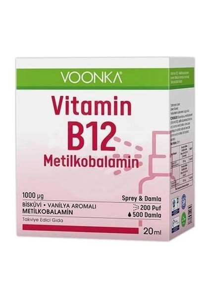 Vi̇tami̇n B12 Meti̇lkobalami̇n 20 ml