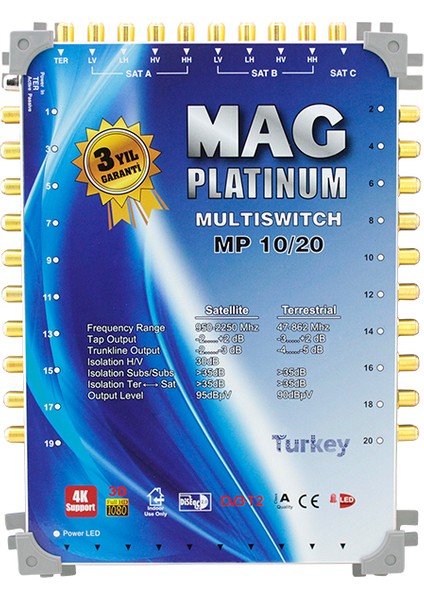 10*20 KASKATLI UYDU SANTRALİ MAG PLATINUM fiyatları