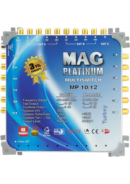 10*12 KASKATLI UYDU SANTRALİ MAG PLATINUM