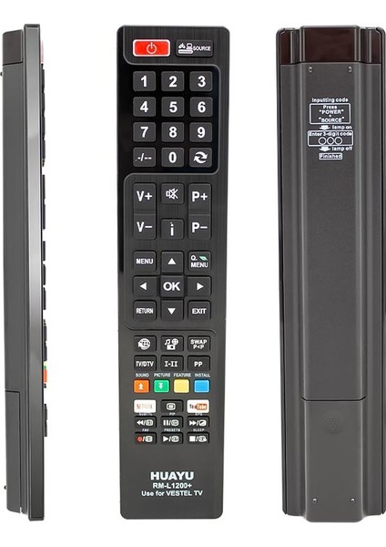 KL RM-L1200+ VESTEL YOUTUBE-NETFLIX TUŞLU LCD LED TV KUMANDA