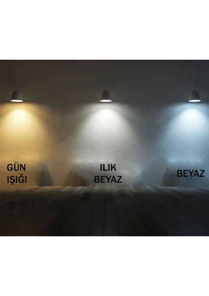 Lightech 10 Adet 5 Watt 3 Renk LED Spot Gold Kasa Beyaz + Günışığı + Ilık Beyaz 3 ü 1 Arada 5W modelleri
