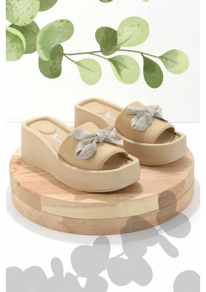 Bej Kumaş Kadın Terlik K04140230004