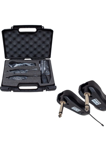 MV-19592 UHF GİTAR TİP KABLOSUZ MİKROFON ÜÇLÜ SET