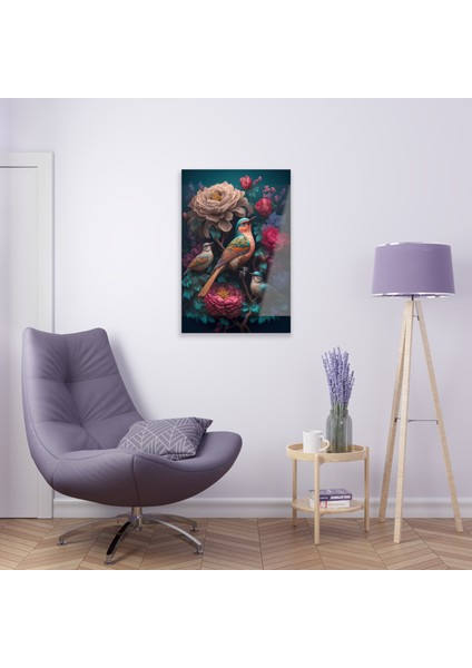 Sinek Kuşları Model 2 Cam Tablo Duvar Dekoru