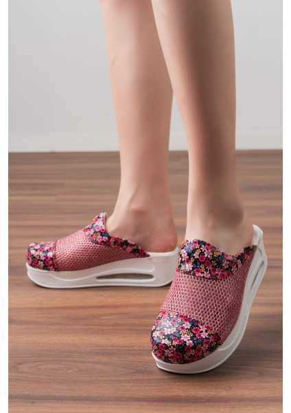 Tasarım Çiçek Desen Fileli Kadın Air Max Tam Ortopedik Sabo Terlik fiyatları