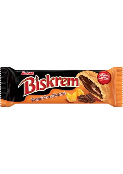 Biskrem Portakallı ve Çikolatalı Bisküvi 90G
