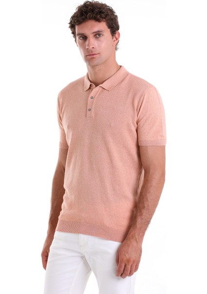 Somon Regular Fit Düz Pamuklu Polo Yaka Triko Tişört fırsatları