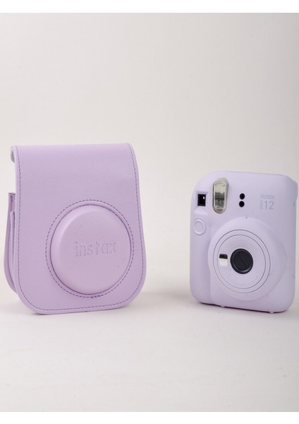 Instax Mini 12 Mor Fotoğraf Makinesi ve Albümlü Çantalı Hediye Seti 88