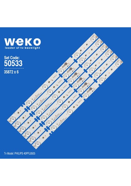 WKSET-5533 35872X6 KJ40D06-ZC14F-02 6 Adet LED Bar