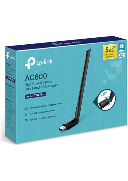 ARCHER T2U PLUS AC600 600 MBPS DUALBAND ANTENLİ USB WIRELESS ADAPTÖR fiyatları