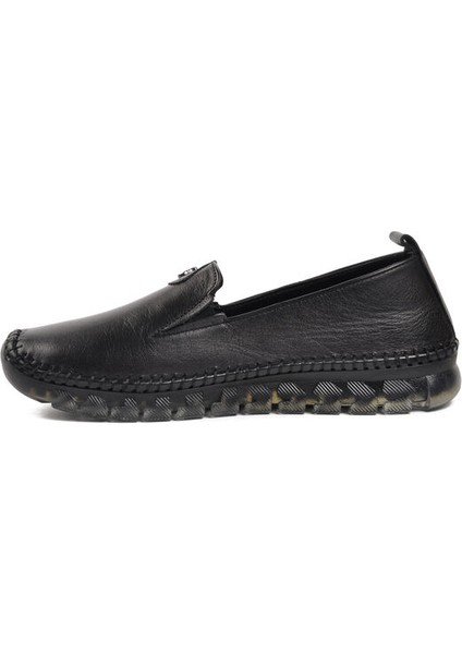 Siyah Içi Dışı Hakiki Deri Kadın Günlük Ayakkabı