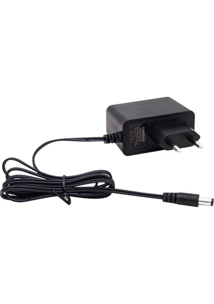12 Volt - 1 Amper 5.5*2.5 Uçlu Yerli Üretim Plastik Kasa Priz Tipi Adaptör