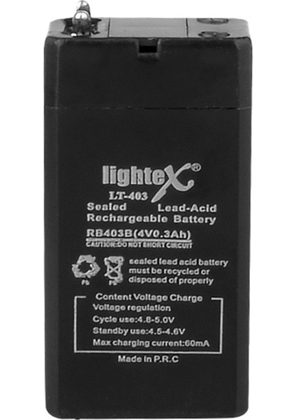 Lıghtex LT-403 4.2 Volt - 0.3 Amper Akü