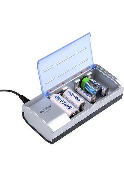BESTON BST-C821BW (AA-AAA-C-D-9V-SC) UNIVERSAL TÜM BOYLAR PİL ŞARJ CİHAZI fırsatları