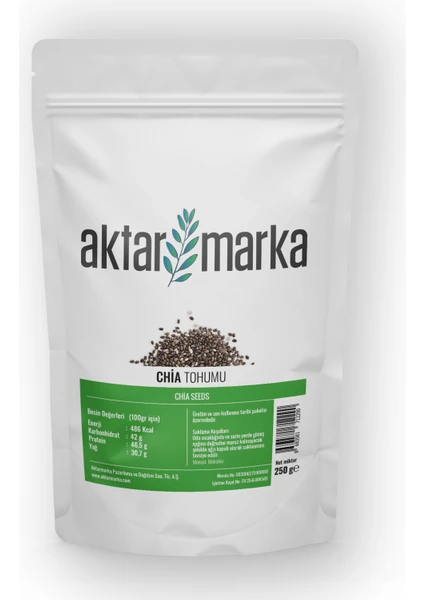 Aktar Marka Chia Tohumu 250 gr