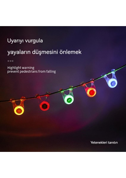 Açık Kamp LED Uyarı Işığı Çadır Gölgelik Güvenlik Sinyal Işığı (Yurt Dışından)