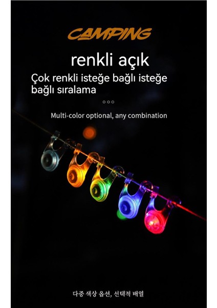 Açık Kamp LED Uyarı Işığı Çadır Gölgelik Güvenlik Sinyal Işığı (Yurt Dışından)