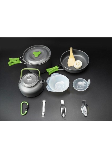 Açık Kamp Su Isıtıcısı Piknik Tencere Taşınabilir Set (Yurt Dışından)