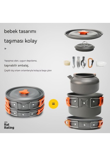 Açık Kamp Su Isıtıcısı Piknik Tencere Taşınabilir Set (Yurt Dışından) modelleri