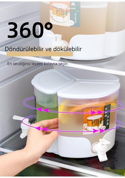 Musluklu Dönebilen Üç Bölmeli Soğuk Su Sürahisi Seti (Yurt Dışından) fiyatları