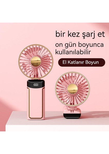 El Mini USB Şarj Edilebilir Katlanır Taşınabilir Fan (Yurt Dışından)