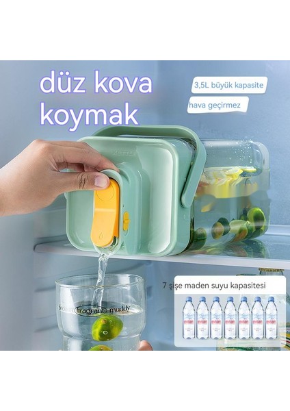 Musluklu Ev Buzdolabı 3.5l Büyük Kapasiteli Çay Suyu Soğuk Su Kovası (Yurt Dışından) fiyatları