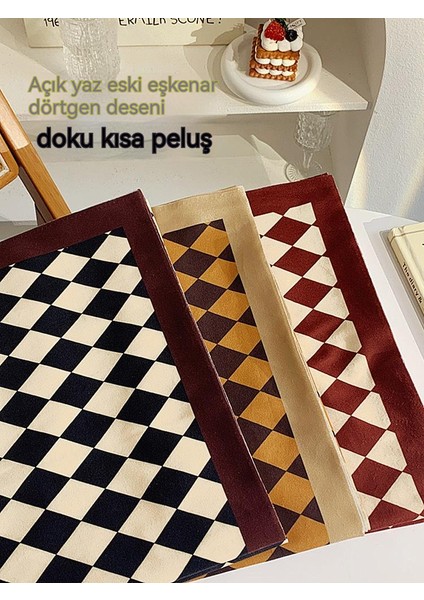 Satranç Tahtası Hafif Lüks Lüks Masa Örtüsü Mat (Yurt Dışından)