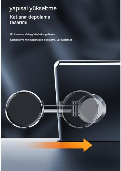 Dönebilir ve Katlanabilir Çok Fonksiyonlu Manyetik Emme Yapışkan Araba Cep Telefonu Tutucu (Yurt Dışından) fırsatları