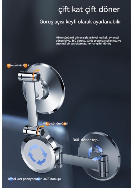 Dönebilir ve Katlanabilir Çok Fonksiyonlu Manyetik Emme Yapışkan Araba Cep Telefonu Tutucu (Yurt Dışından) indirimleri