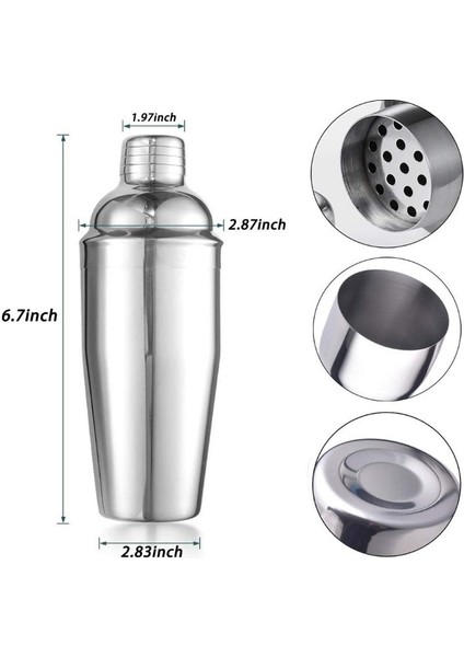 750ML 6 Parça Paslanmaz Çelik Kokteyl Seti (Yurt Dışından) indirimleri