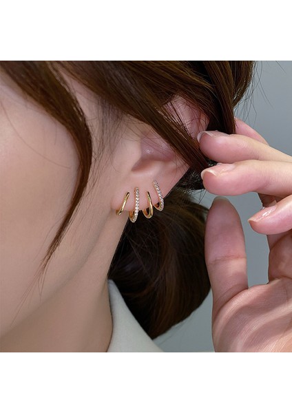 Yaz 2023 Yazlık Gümüş Niş Havadar Küpeler (Yurt Dışından)