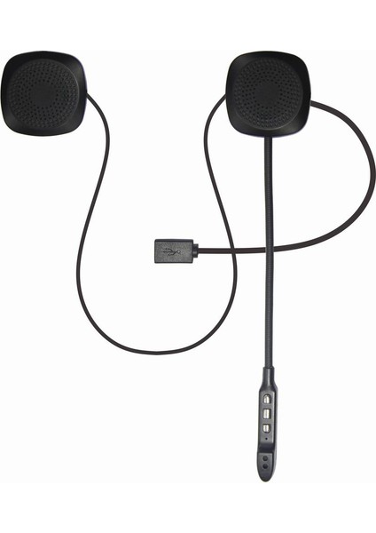 Bluetooth 5.0 Otomatik Cevaplamalı Motosiklet Kaskı Kulaklıkları-Siyah (Yurt Dışından)